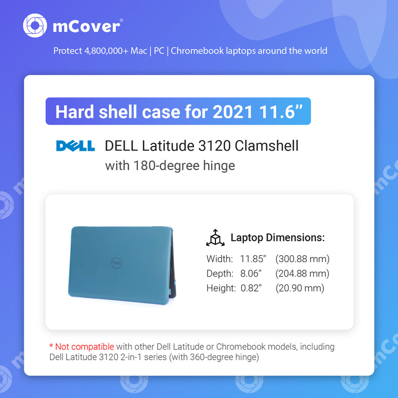 mCover Case Compatible for 2021～2022 11.6" Dell Latitude 3120 Clamshell Windows Notebook Computer Only (NOT Fitting Any Other Dell Models)