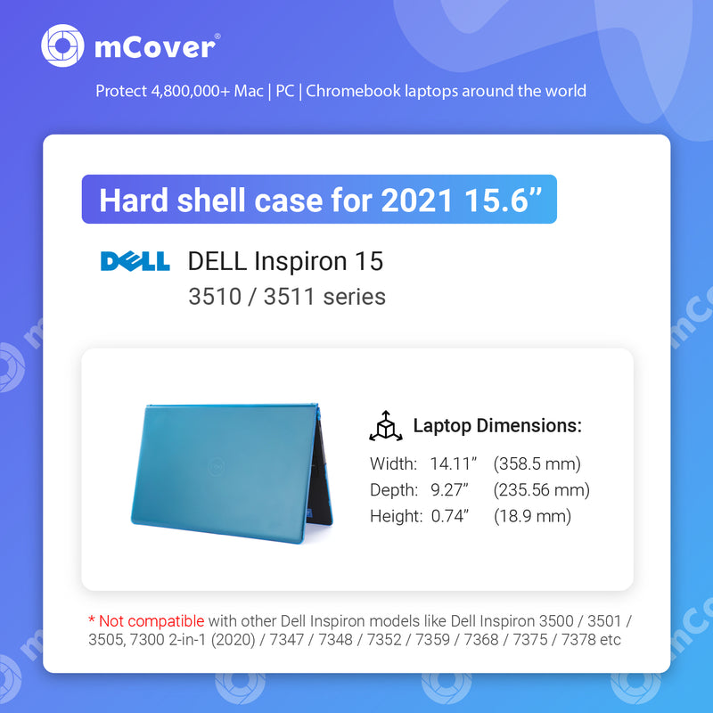 mCover Case Compatible ONLY for 2021-2023 15.6" Dell Inspiron 15 3510 3511 3515 3520 3521 3525 Series Laptop Computer (NOT Fitting Other Dell Models)