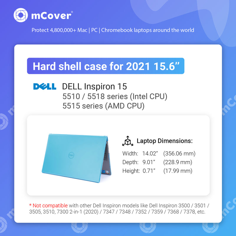 mCover Case Compatible for 2021-2022 15.6" Dell Inspiron 15 5510 5515 5518 Series Laptop Computer ONLY (NOT Fitting Other Dell Models)