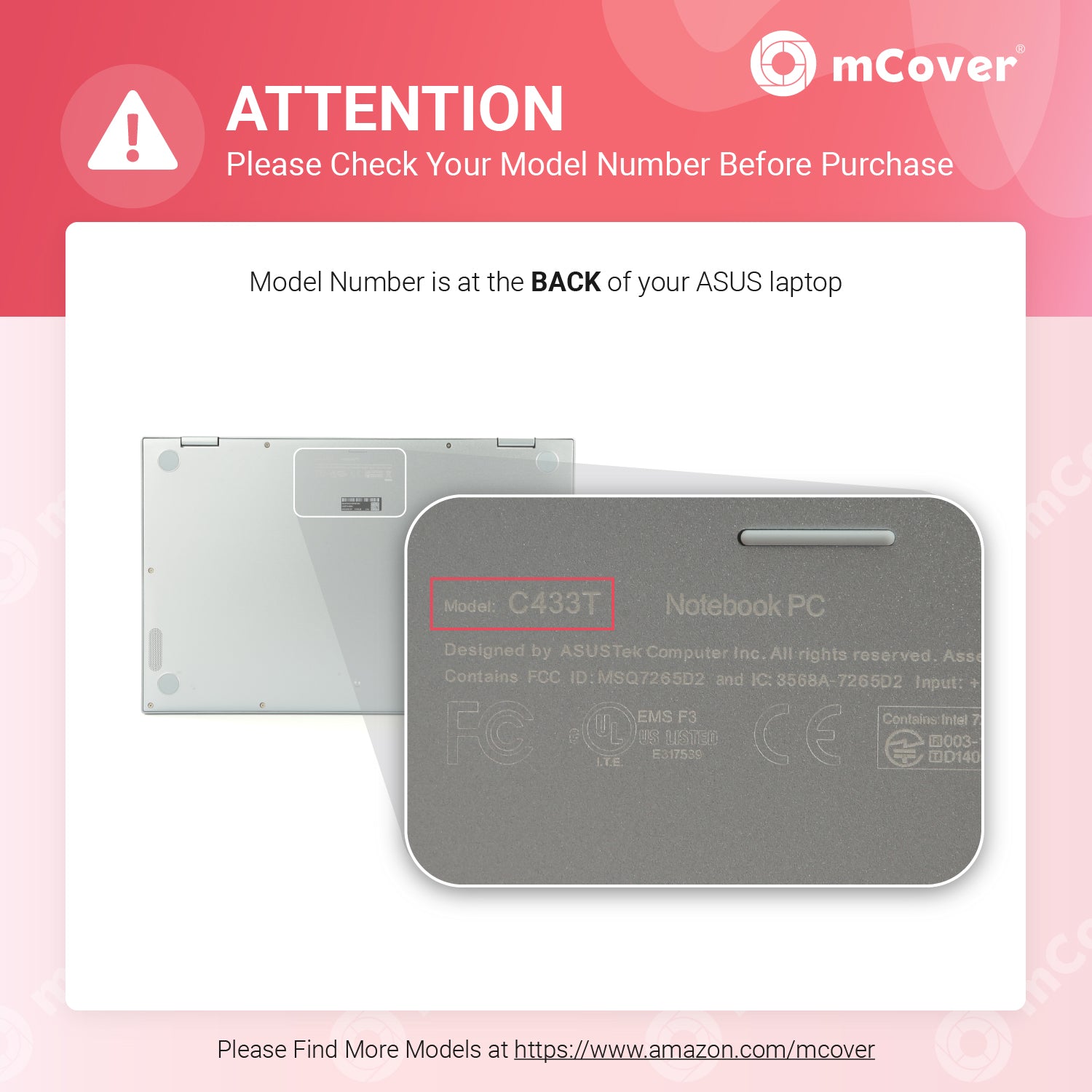 mCover Case ONLY Compatible with 2019~2023 14-inch ASUS Chromebook Flip C433TA Series 2-in-1 Convertible Computers (NOT Fitting Any Other ASUS Models)