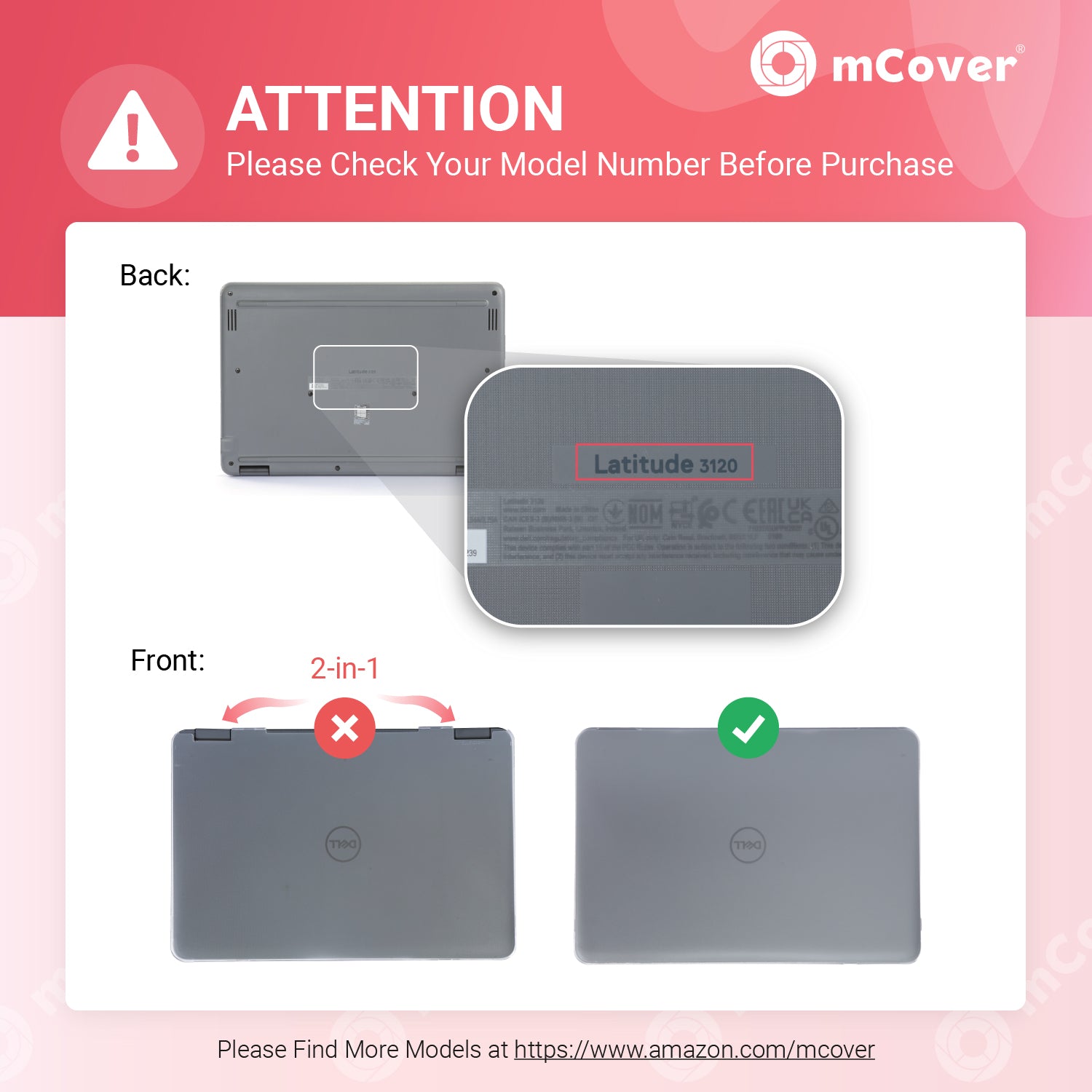 mCover Case Compatible for 2021~2024 11.6" Dell Latitude 3120 Clamshell Windows Notebook Computer Only (NOT Fitting Any Other Dell Models)