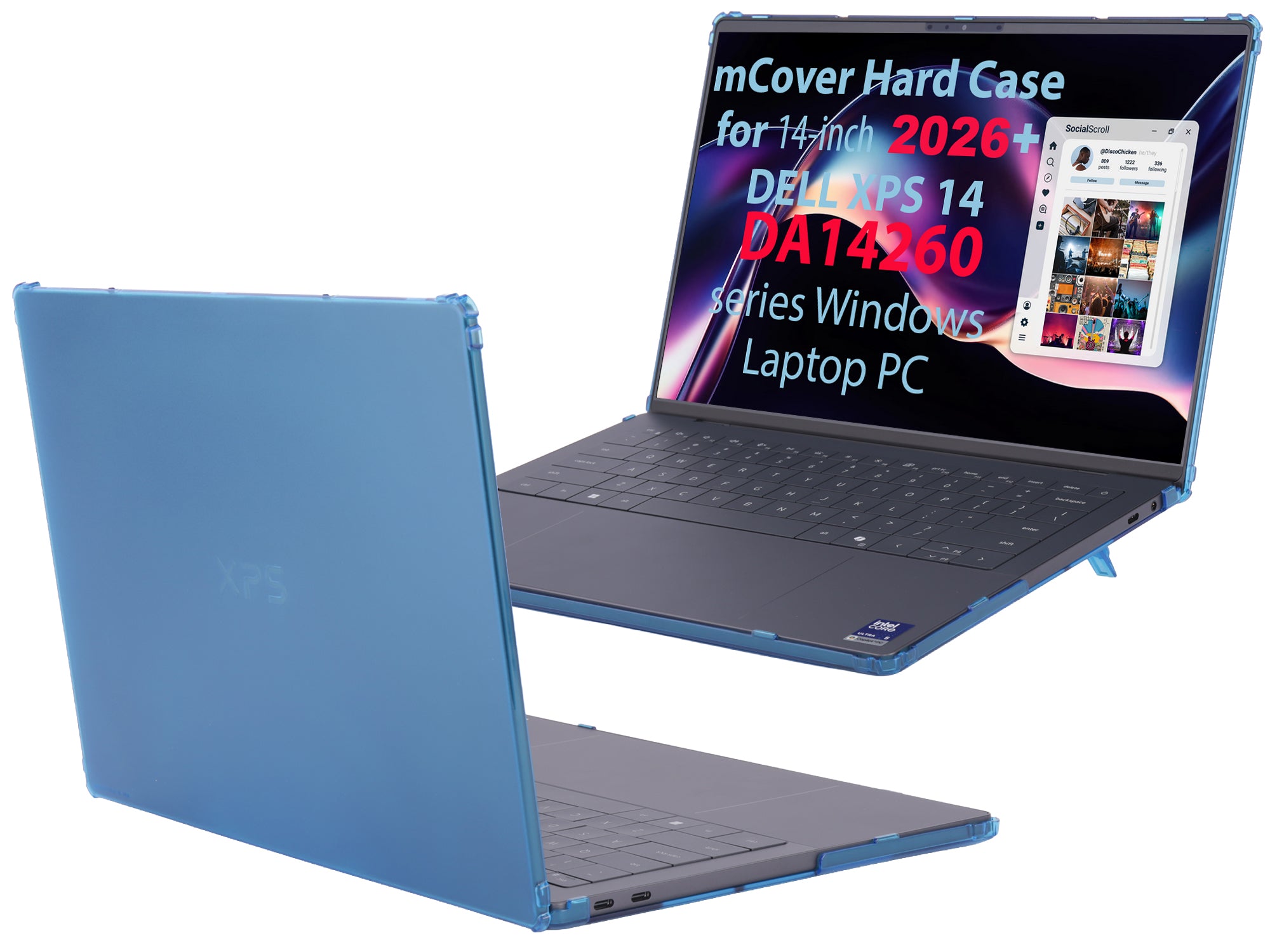 mCover Case ONLY Compatible with 2026 or Newer 14-inch Dell XPS 14 DA14260 Windows Laptop PC (Without 360 ° Hinge, NOT Fitting Any Other Dell Models)
