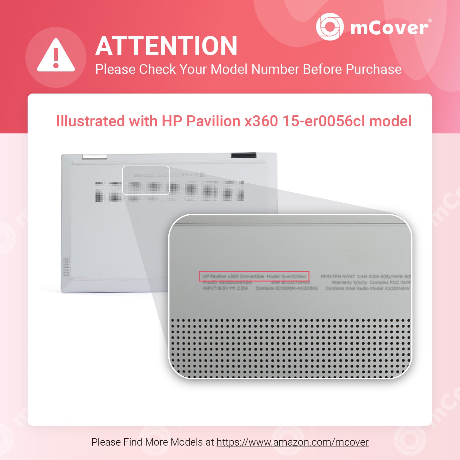mCover Case Compatible for 2021 ~ 2022 15.6" HP Pavilion x360 15-ERxxxx Series ONLY (NOT Compatible with Other HP Pavilion Series) Convertible laptops