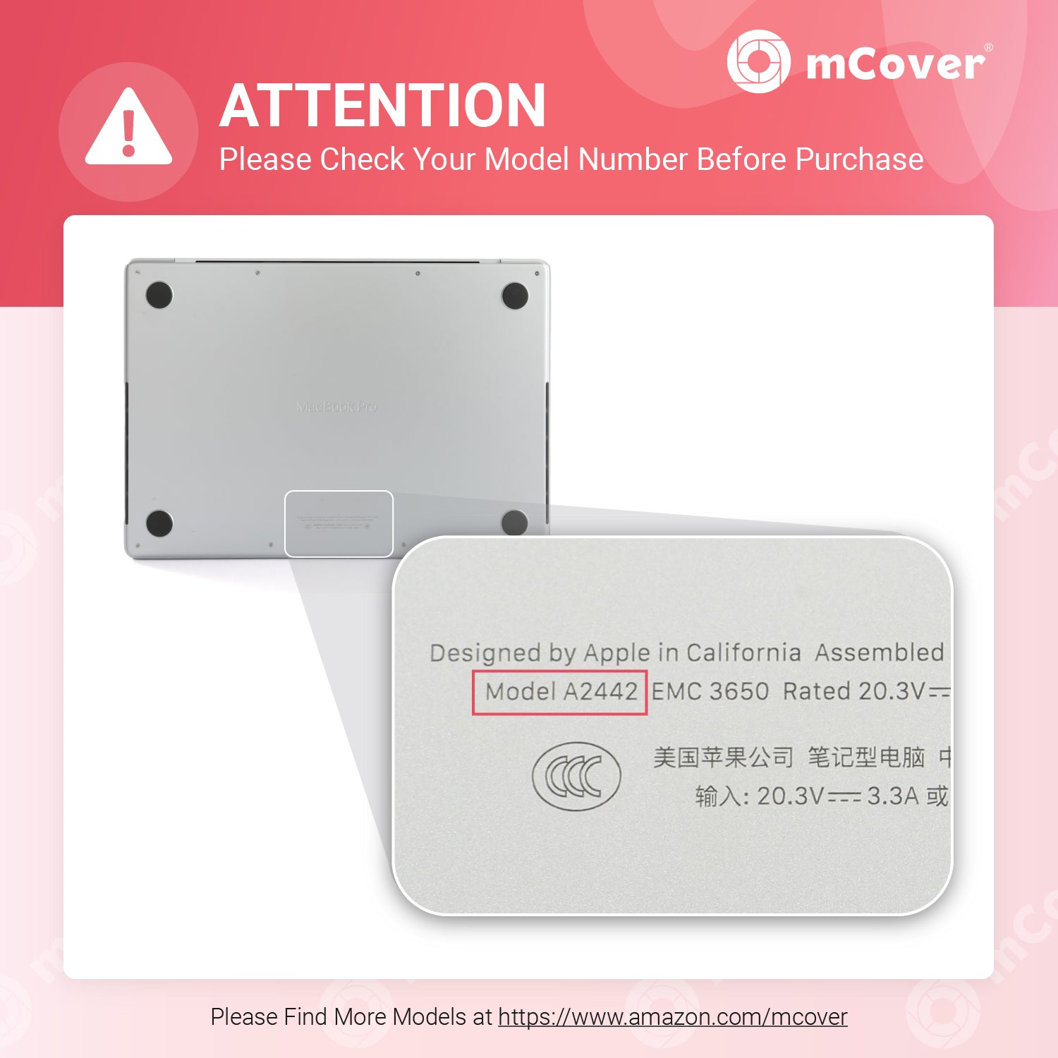 mCover Case ONLY Compatible for 2021-2025 14” MacBook Pro Laptop Computer (Model A2442 / A2779 / A2918 / A2992 / A3112 / A3185 / A3401, with M1 | M2 | M3 | M4 Pro/Max Chip)