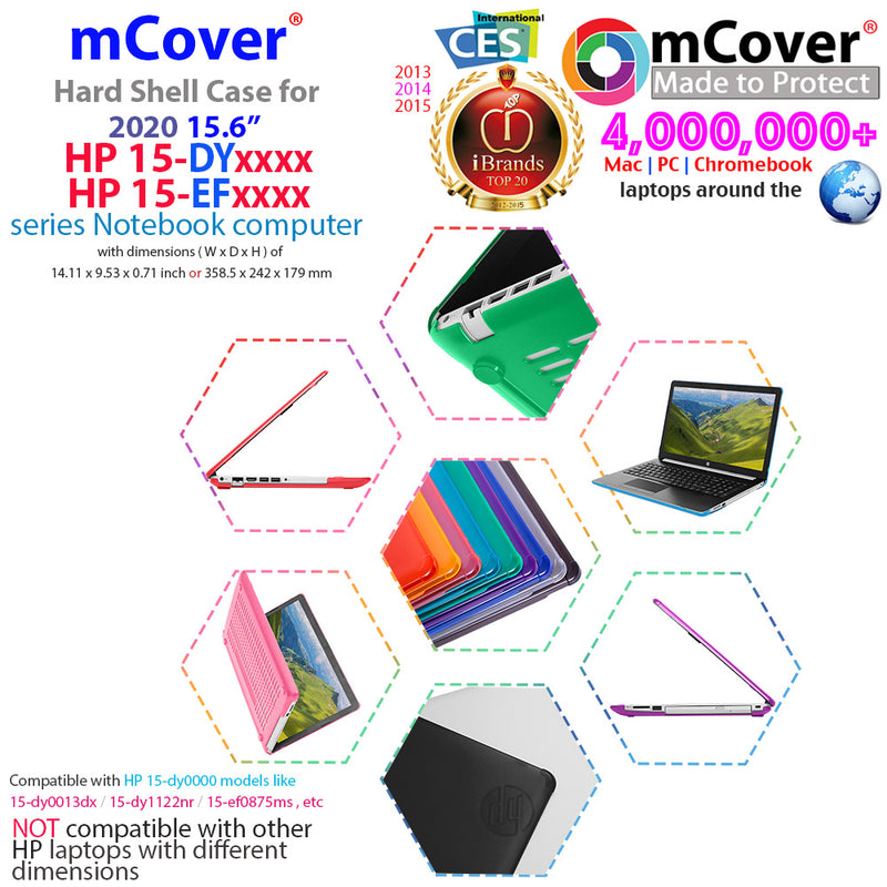 mCover Hard Shell Case for New 2020 15.6" HP 15-DYxxxx / 15-EFxxxx Series Notebook PC