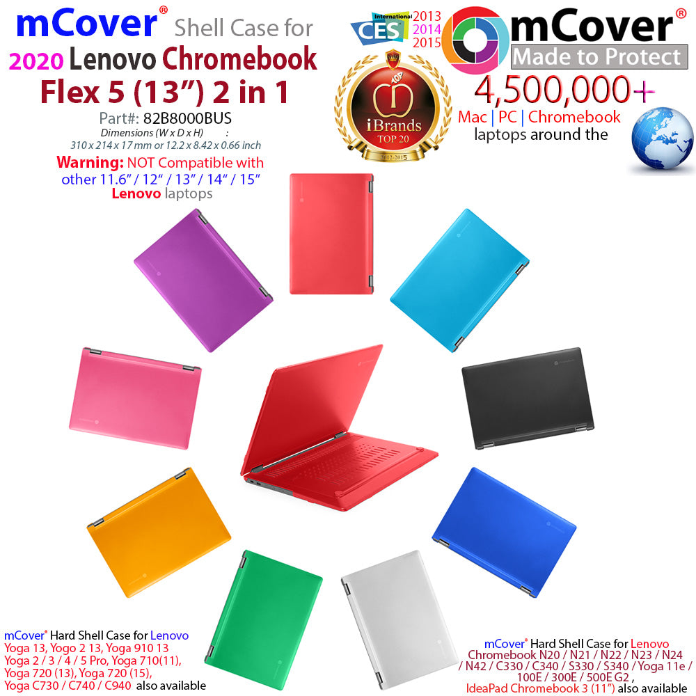mCover Case Compatible for 2020~2022 13.3" Lenovo IdeaPad Flex 5 (13") 13IML05 / Flex 5i 13ITL6 2 in 1 Chromebook Laptop ONLY (NOT Fitting Any Other Lenovo Models )