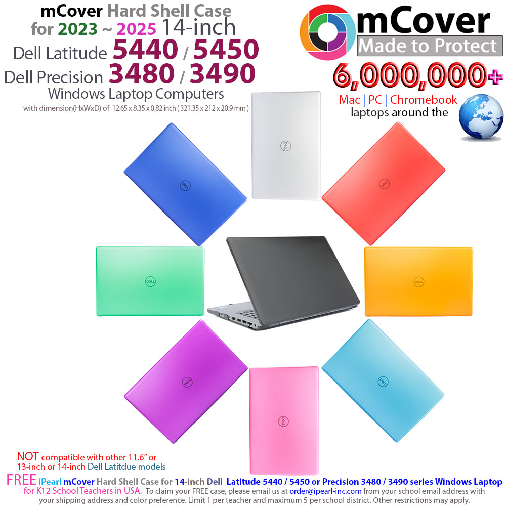 mCover Case ONLY Compatible for 2023～2025 14" Dell Latitude 5440 5450 Series/Precision 3480 3490 Series Windows Notebook Computer (NOT Fitting Any Other Dell Models)
