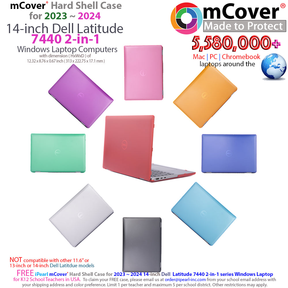 mCover Case Compatible ONLY for 2023～2024 14" Dell Latitude 7440 Laptop or 2-in-1 Windows Notebook Computer (NOT Fitting Any Other Dell Models)