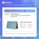 mCover Case ONLY Compatible for 2019~2023 15.6" Acer Aspire 3 A315-42 / A315-54 / A315-56 Series (with Intel CPU) Notebook PC (NOT Fitting Other Acer Models)