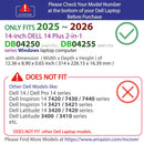 mCover Case ONLY Compatible for 2025-2026 14" Dell 14 Plus 2-in-1 DB04250 / DB04255 Windows Laptop PC (NOT Fitting Any Other Dell Models)