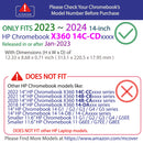 mCover Hard Case Compatible ONLY for 2023~2024 14" HP Chromebook x360 14C-CD0000 Series Laptop Computers (NOT Fitting Any Other HP Chromebook & Windows laptops)