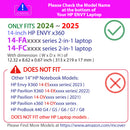 mCover Hard Case ONLY Compatible for 2024~2025 14" HP Envy x360 14-FAxxxx / 14-FCxxxx 2in1 Convertible Laptop PC(NOT Fitting Any Other HP Models)