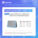 mCover Hybrid Case Only Compatible for 2021~2022 11.6" Lenovo Chromebook 100E Gen 3 / 300E G3 / 500E G3 Laptop (NOT Compatible for Other Lenovo Models)