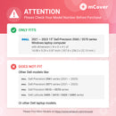 mCover Case Compatible for 2021～2025 15" Dell Precision 3560/3570 / 3580/3590 & Latitude 5520/5530 / 5540/5550 Series Windows Notebook PC (NOT Fitting Any Other Dell Models)