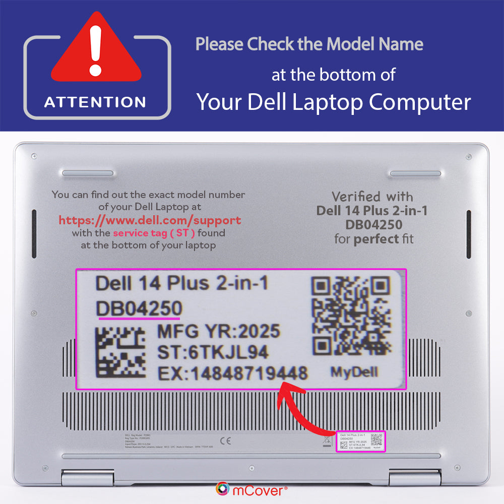 mCover Case ONLY Compatible for 2025-2026 14" Dell 14 Plus 2-in-1 DB04250 / DB04255 Windows Laptop PC (NOT Fitting Any Other Dell Models)