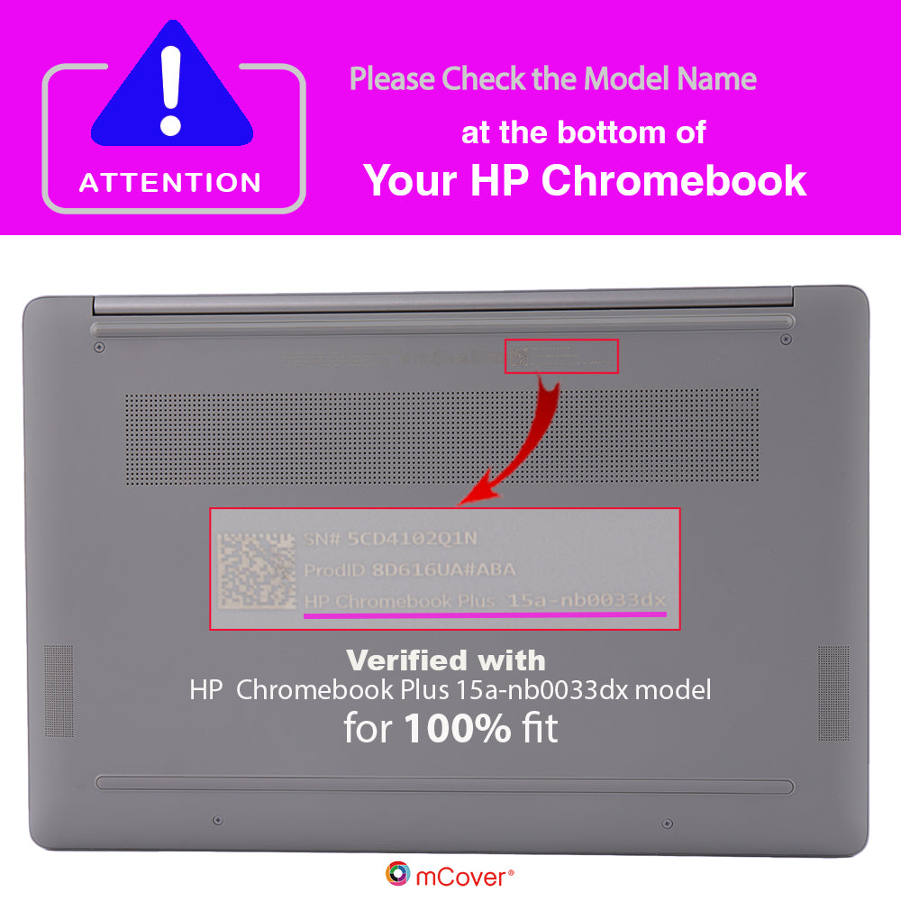 mCover Case ONLY Compatible for 2022~2024 15.6" HP Chromebook 15a-NA0000 / Chromebook Plus 15a-NBxxxx Series Laptop Computers (NOT Fitting Any Other HP Models)