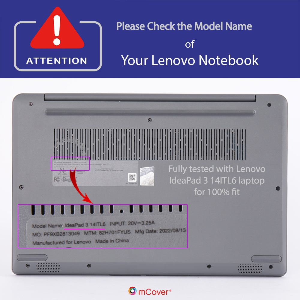 mCover Case Compatible ONLY for 2022-2024 14" Lenovo IdeaPad 3 | 3i Series (14ADA6 / 14ALC6 / 14ABA7 / 14ITL6 / 14IAU7) Windows Laptops (NOT Fitting Any Other Models)