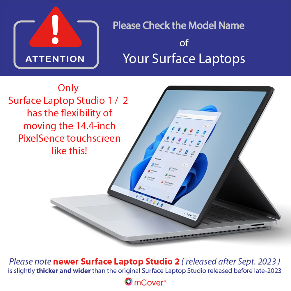 mCover Case Compatible ONLY for 2023-2024 14.4" Microsoft Surface Laptop Studio 2 Notebook Computer (NOT Fitting Any Other Microsoft Models)