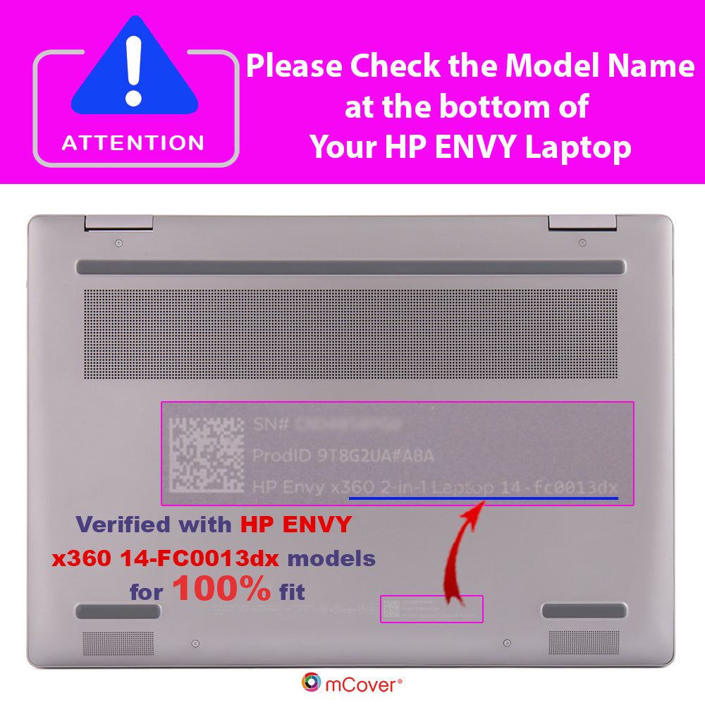 mCover Hard Case ONLY Compatible for 2024~2025 14" HP Envy x360 14-FAxxxx / 14-FCxxxx 2in1 Convertible Laptop PC(NOT Fitting Any Other HP Models)