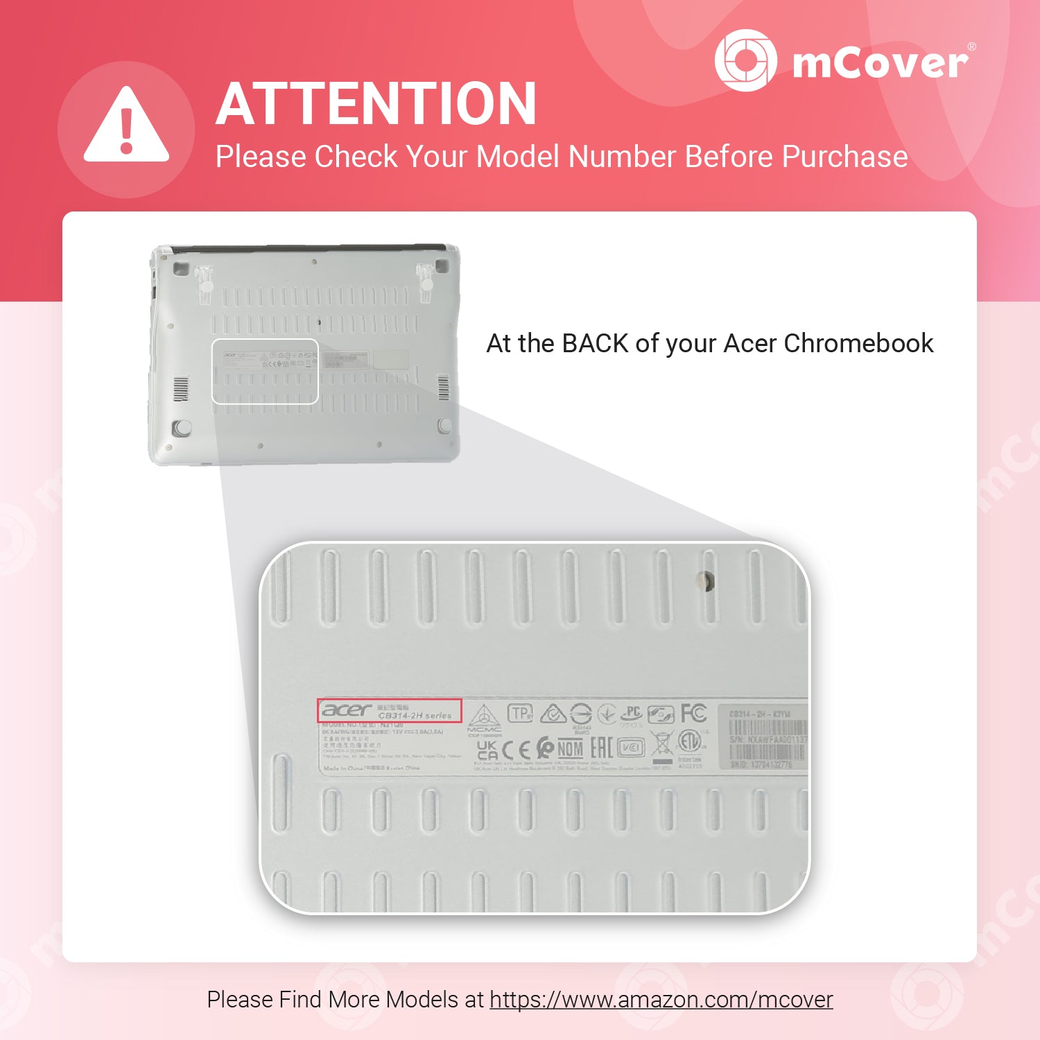 mCover Case ONLY Compatible for 2021~2023 14" Acer Chromebook 314 CB314-2H C922 C922T Series Notebook Computer (NOT Fitting Other Acer Models)