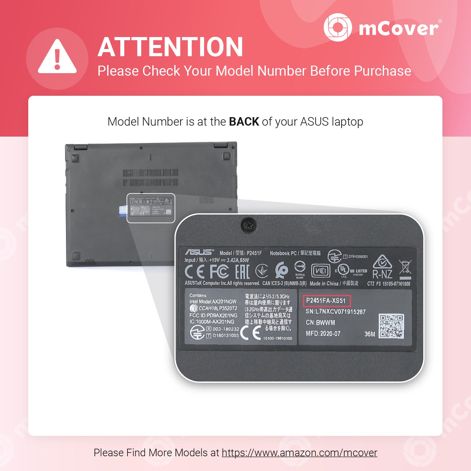 mCover Case ONLY Compatible with 2021~2022 14-inch ASUS ExpertBook P2 P2451 Series Windows Laptop Computers (NOT Fitting Any Other ASUS Models)