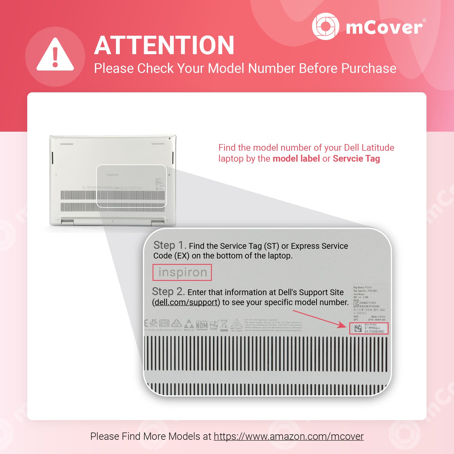 mCover Case ONLY Compatible with 2022～2023 14" Dell Inspiron 7420/7425 2-in-1 Windows Notebook Computer (NOT Fitting Any Other Dell Models)