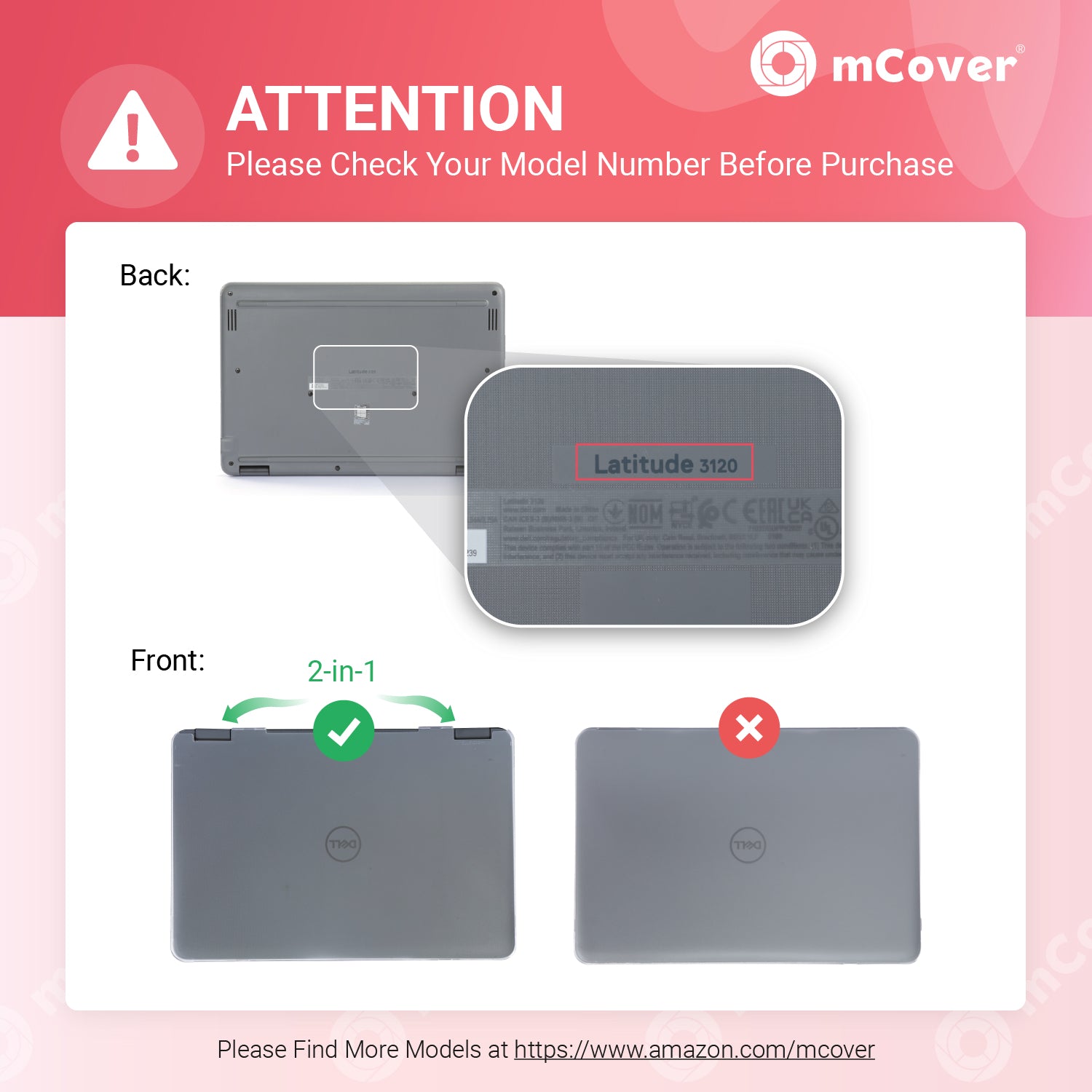 mCover Hard Case ONLY Compatible with 2021-2024 11.6" Dell Latitude 3120/3140 Education 2-in-1 Convertible (with 360° Hinge) Laptop (NOT Fitting Other Dell Models)