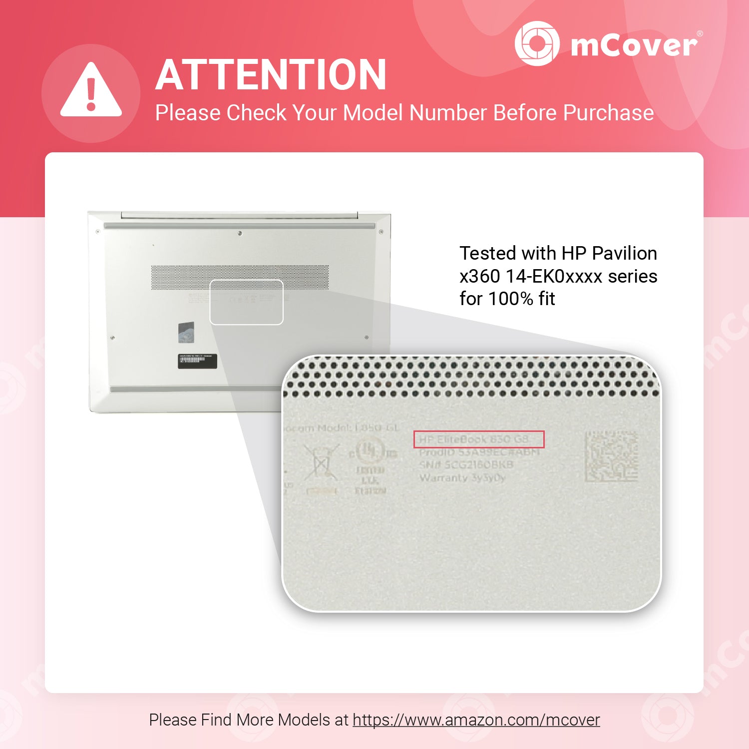 mCover Case Compatible ONLY for 2020~2022 13.3" HP EliteBook 830 G7 / G8 (Intel CPU) | EliteBook 835 G7 / G8 (AMD CPU) Series Windows Laptop (NOT Fitting Any Other HP Models)