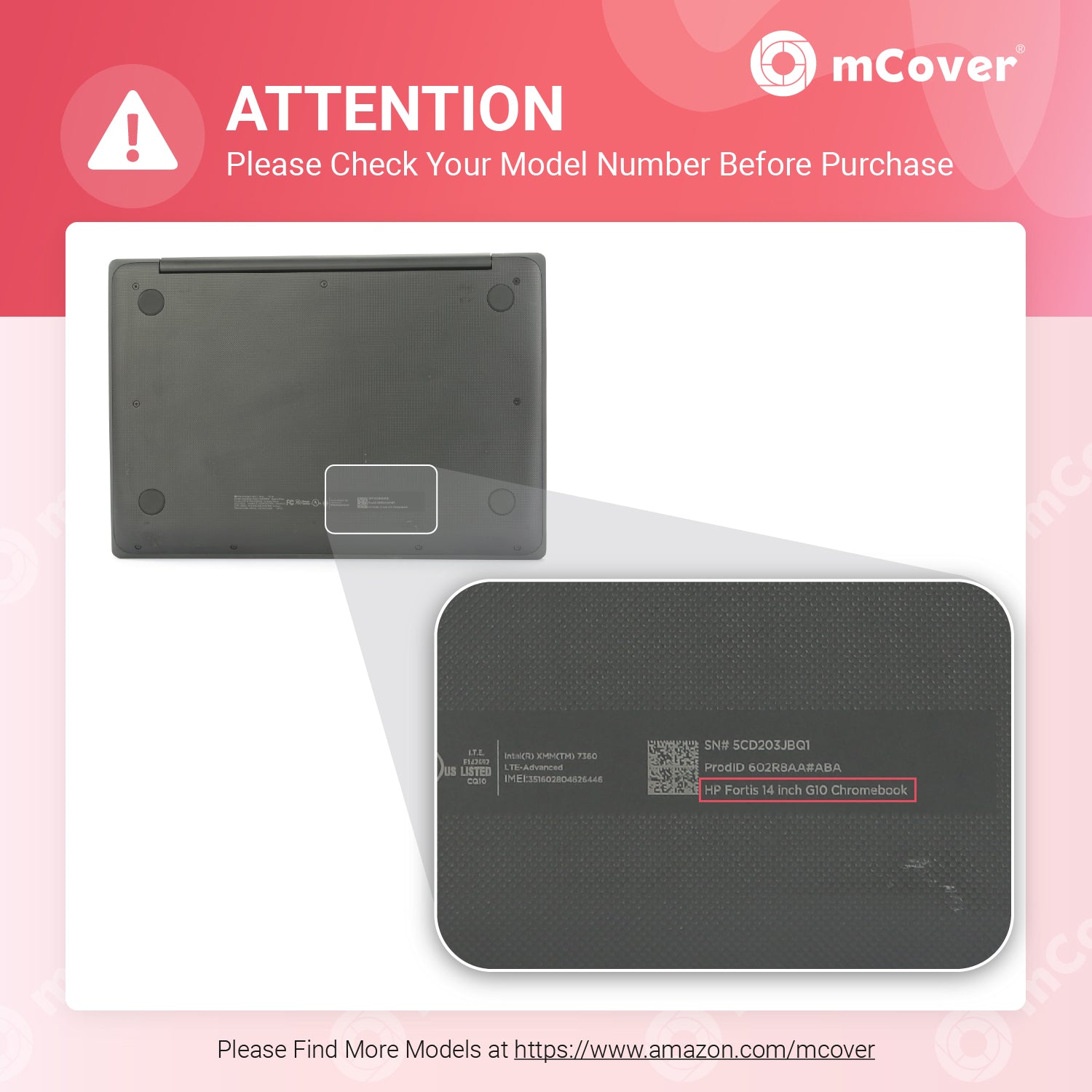 mCover Case ONLY Compatible for 2021~2024 14" HP Fortis 14-inch G10 / G11 Chromebook Laptop Computers (NOT Fitting Any Other HP Models)