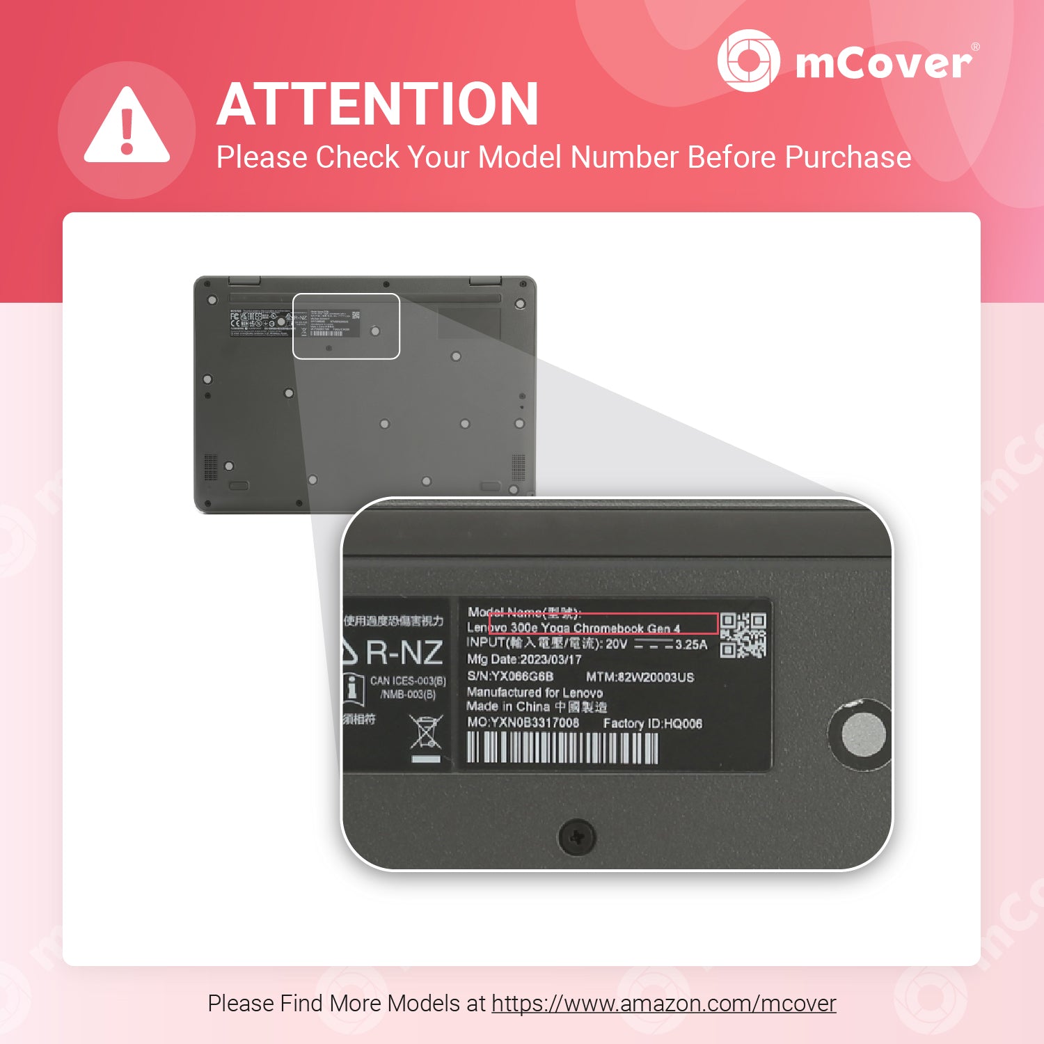 mCover Hard Shell Case ONLY Compatible for 2023~2024 11.6" Lenovo Chromebook 300E Yoga Gen4 / 100E Gen 4 Laptop (NOT Fitting Any Other Lenovo Models)