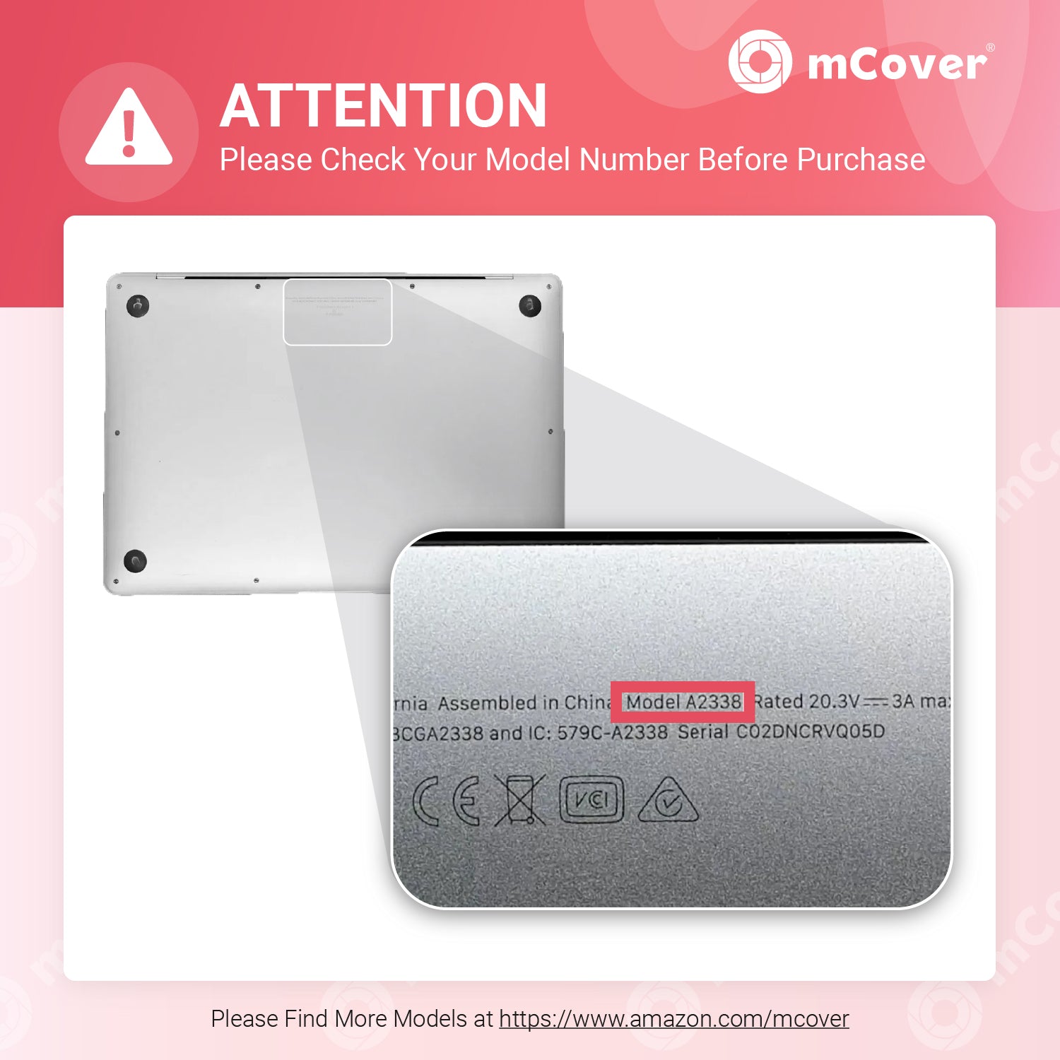 mCover Hybrid case Compatible ONLY for 2016-2023 13.3" MacBook Pro A2338 (M1 | M2 chip) A2289 A2251 A2159 A1989 A1706 A1708 (with All USB-C Ports)