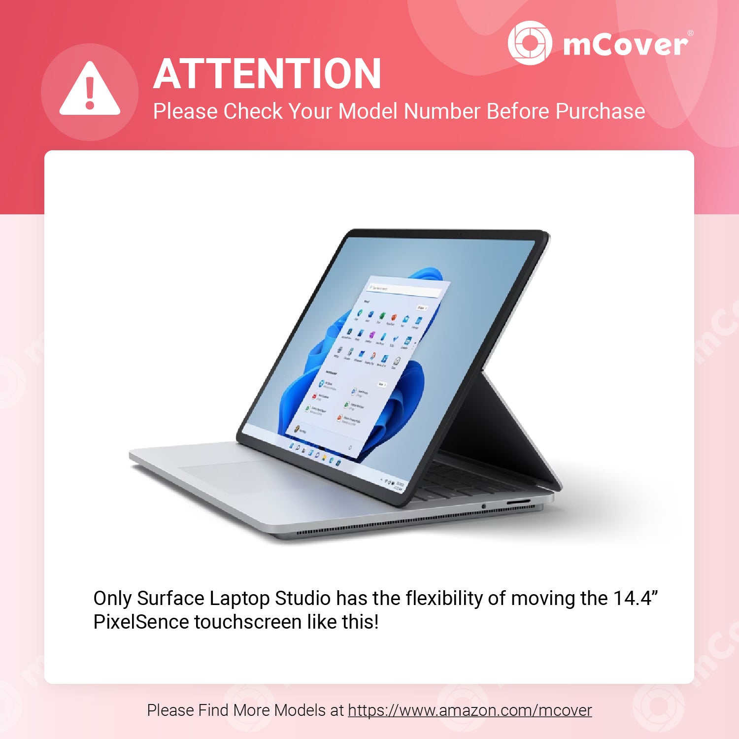 mCover Case ONLY Compatible for 2021-2023 14.4" Microsoft Surface Laptop Studio Notebook Computer