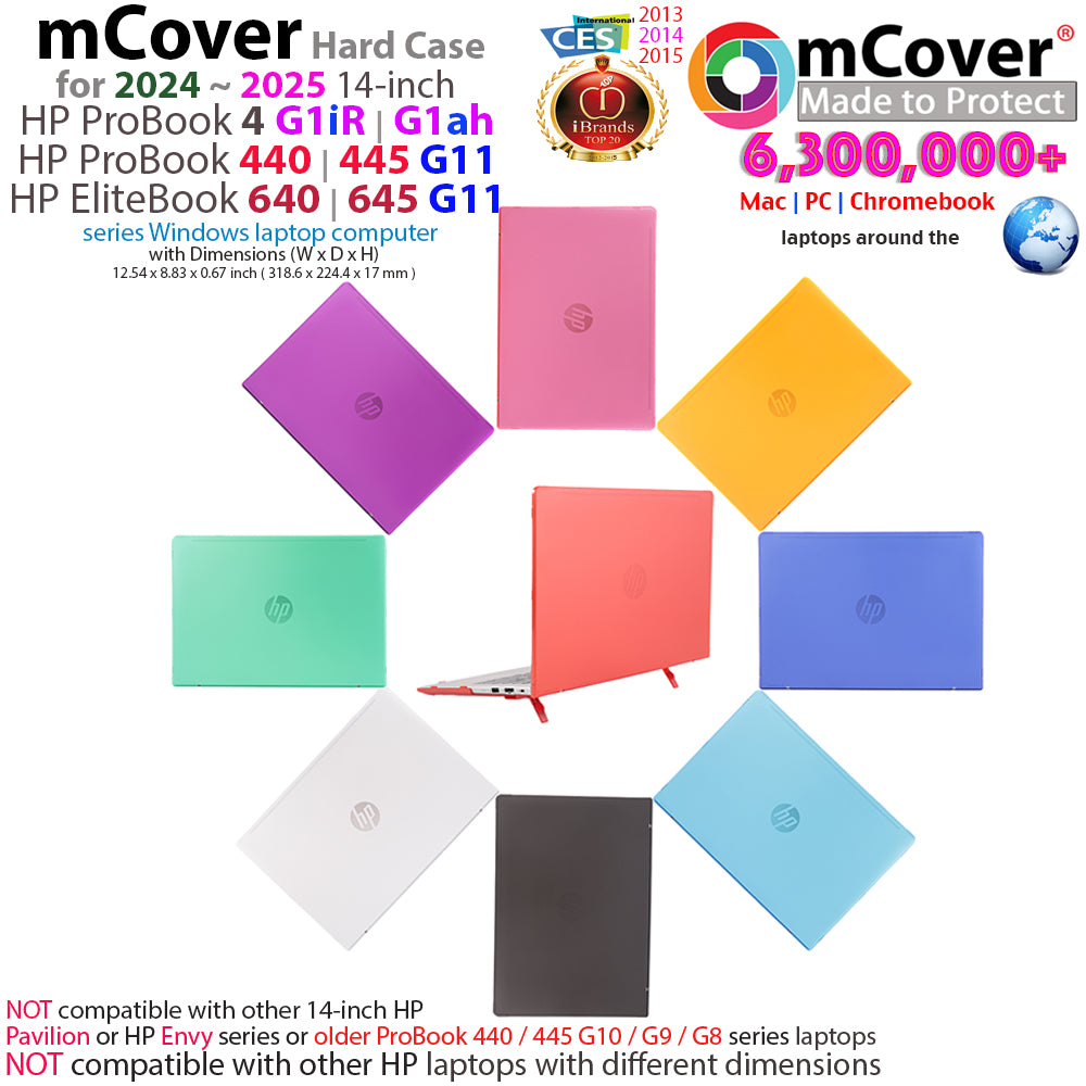 mCover Case ONLY Compatible for 2024 ～ 2025 14-inch HP ProBook 440/445 G11, ProBook G1iR | G1ah and EliteBook 640 | 645 G11 Series Windows Notebook PC (NOT Fitting Other HP Models)