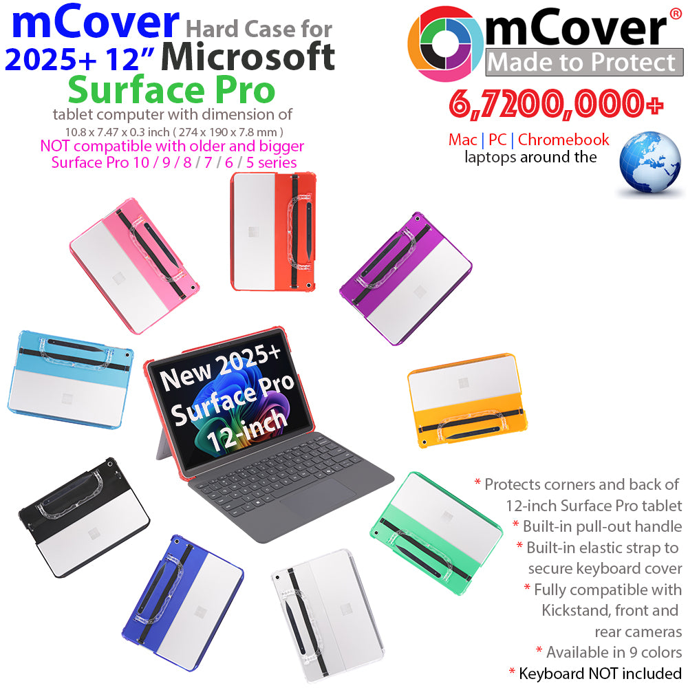 mCover Hard Case ONLY Compatible with New 2025/2026 12-inch Microsoft Surface Pro Tablet Windows PC (NOT Fitting Other Surface Tablet Models)