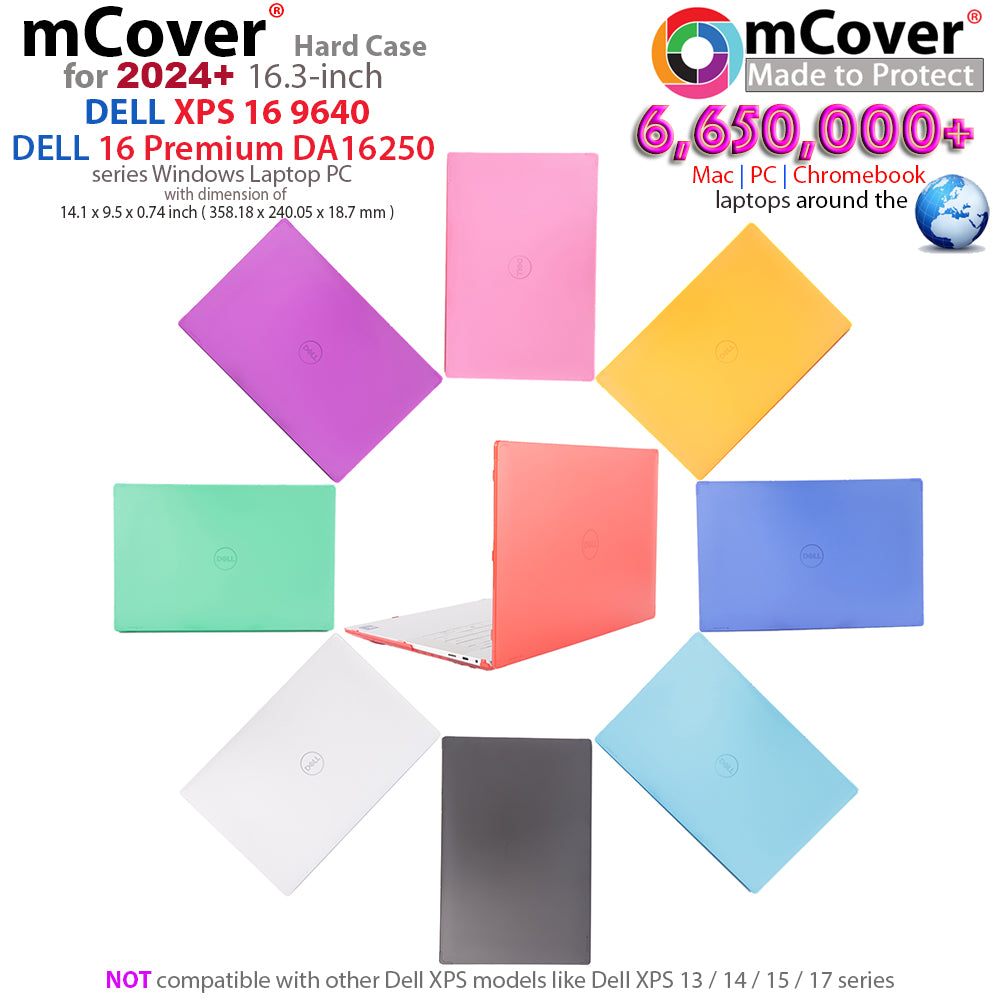 mCover Case ONLY Compatible for 2024 or later 16.3-inch DELL 16 Premium DA16250 and Dell XPS 16 9640 series Windows laptop computers (NOT Fitting Any Other Dell Models)