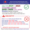 mCover Case ONLY Compatible for 2024～2025 14" Dell Latitude 9440 9450 2-in-1 Windows Notebook Computer (NOT Fitting Any Other Dell Models)