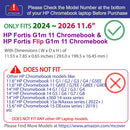 mCover Case ONLY Compatible for 2024-2026 11.6" HP Fortis G1m 11 Clamshell or Fortis Flip G1m 11 2-in-1 Chromebook (NOT Fitting Any Other HP Models)