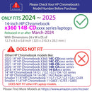 mCover Hard Case ONLY Compatible for 2024~2025 14" HP Chromebook x360 14B-CD0000 Series Laptop Computers (NOT Fitting Any Other HP Chromebook & Windows Notebook PC)