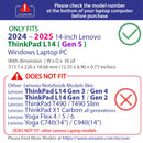 mCover case ONLY Compatible for 2024-2025 14" Lenovo ThinkPad L14 Gen 5 Series Windows Notebook Computers(NOT Fitting Any Other Lenovo Models)
