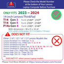 mCover Hard Case ONLY Compatible for 2023-2024 14" ThinkPad T14 Gen 3 / 4 , P14s Gen 4 (with 180-degree hinge) Windows Notebook PC (with 180° Hinge, NOT Fitting Any Other Lenovo Models)