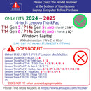 mCover Hard Case ONLY Compatible for 2024-2025 14" Lenovo ThinkPad T14 Gen 5/6 and P14s Gen 5/6 (AMD) Windows Notebook PC (with 180° Hinge, NOT Fitting Any Other Lenovo Models)