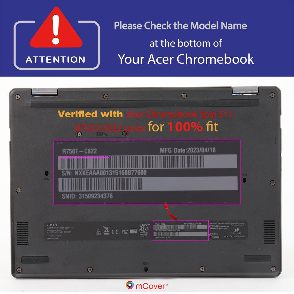 mCover Hard Case Only Compatible for 2023~2024 11.6" Acer Chromebook Spin 511 R756T Series 2-in-1 Laptop Computers (NOT Compatible with Any Other Acer Models)