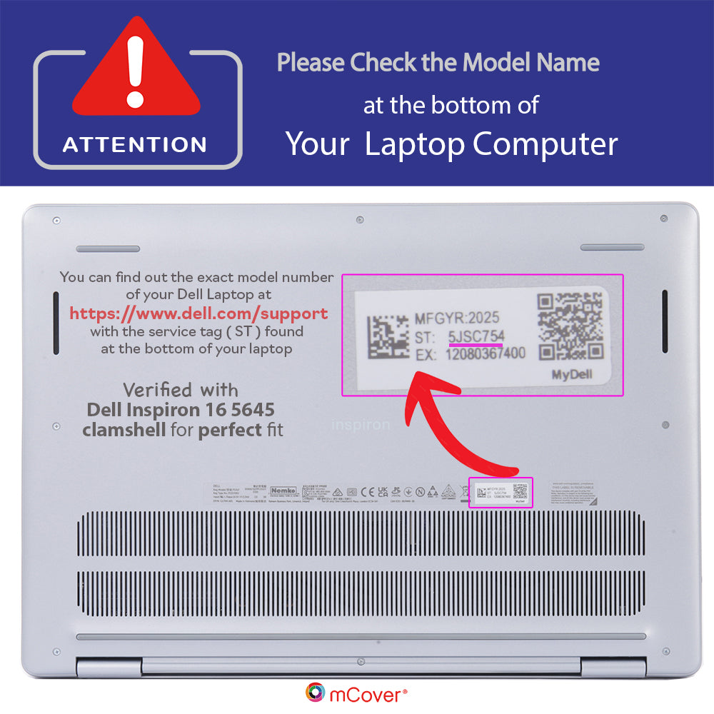 mCover Case Only Compatible with 2024～2025 16" Dell Inspiron 16 5640 5645 Series Clamshell Windows Laptop PC (NOT Fitting Any Other Dell Models)