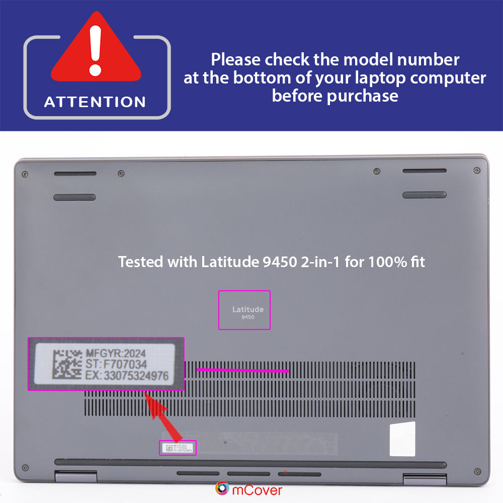 mCover Case ONLY Compatible for 2024～2025 14" Dell Latitude 9440 9450 2-in-1 Windows Notebook Computer (NOT Fitting Any Other Dell Models)