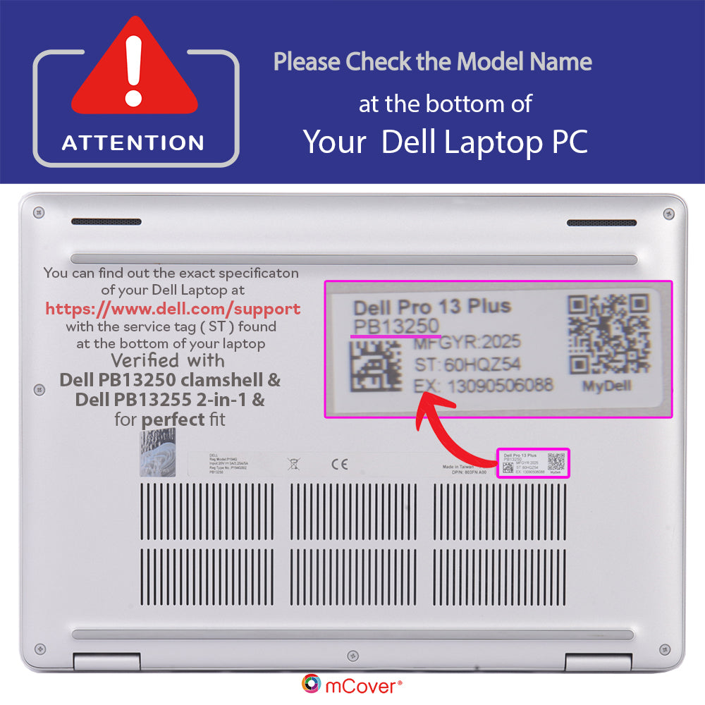 mCover Case ONLY Compatible for 2025-2026 13.3" Dell Pro 13 Plus PB13250 PB13255 Clamshell or 2-in-1 Windows PC(NOT Fitting Any Other Dell Models)