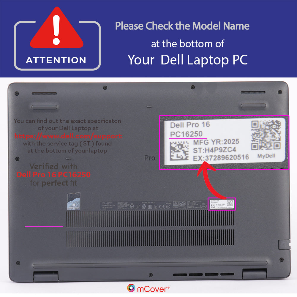 mCover Case ONLY Compatible for 2025-2026 16" Dell Pro 16 PB16250 / PB16255/ PC16250 / PC16255 Series Windows Laptop PC (NOT Fitting Any Other Dell Models)