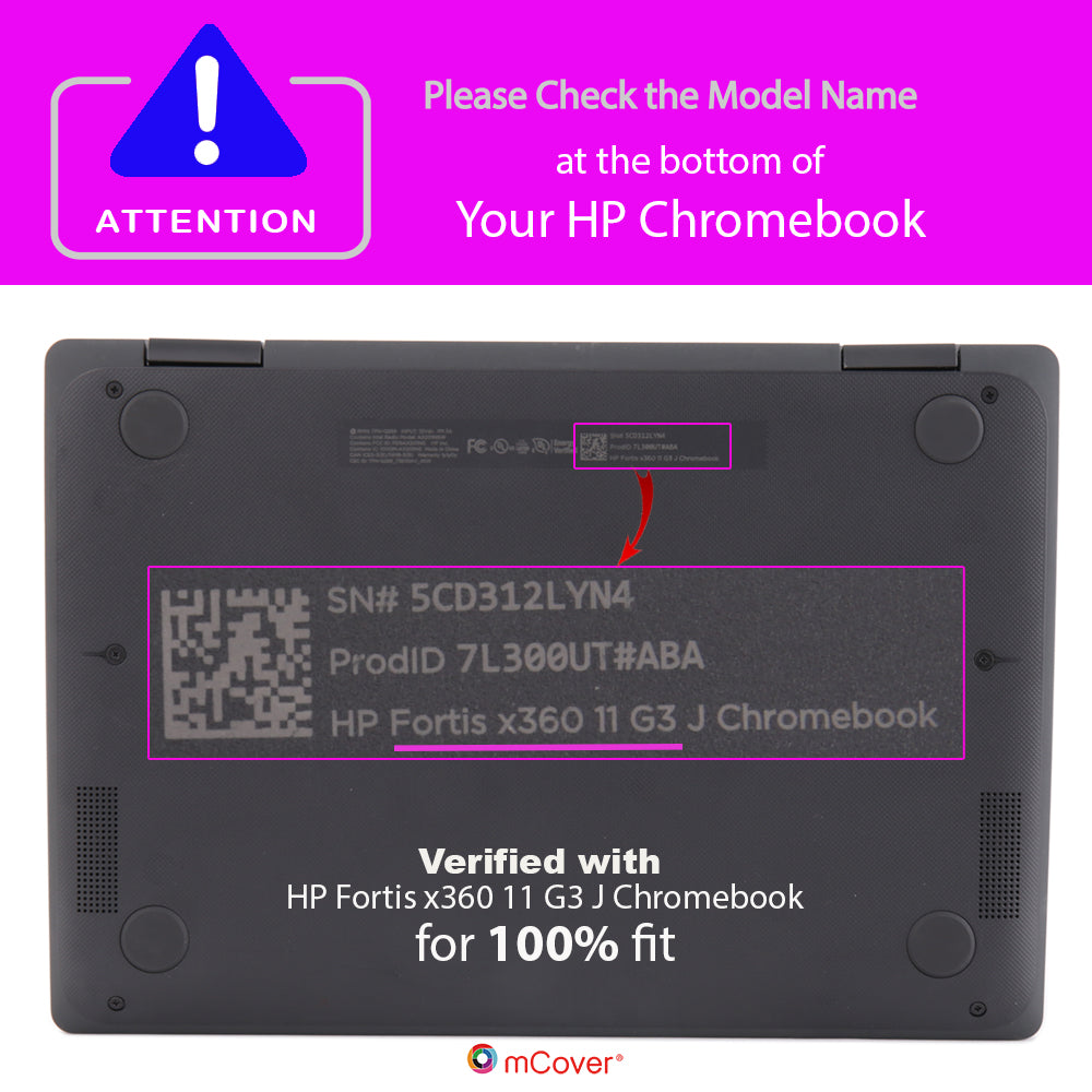 mCover Case ONLY Compatible for 2023-2024 11.6" HP Fortis x360 11 inch G3 J Chromebook Laptop Computers (NOT Fitting Any Other HP Models)