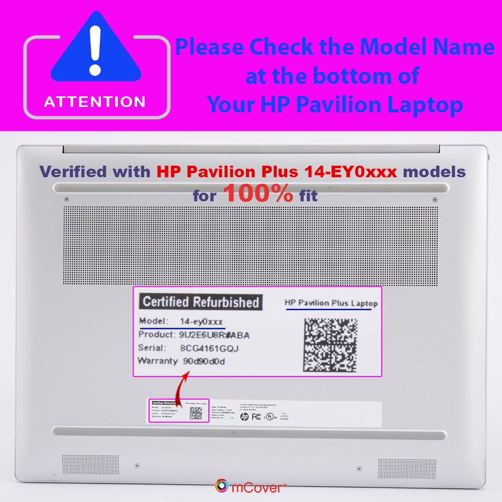 mCover Case Only Compatible for 2023~2025 14" HP Pavilion Plus 14-EY0000 14-EW0000 Series Windows Laptop (NOT Fitting Any Other HP Models)