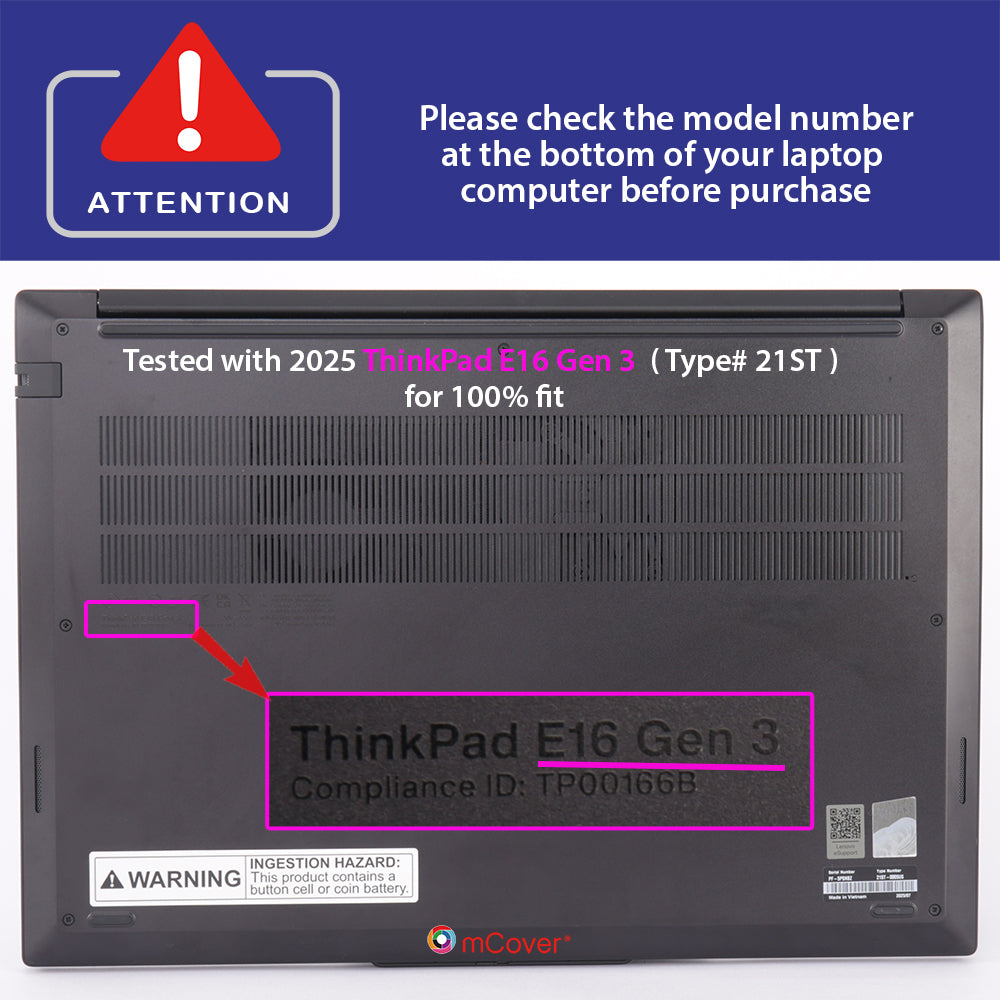 MCover Hoesje Voor 2025-2026 Lenovo ThinkPad E16 Gen 3 – 16 Inch, Doorschijnend Aqua (alleen Deze Model)