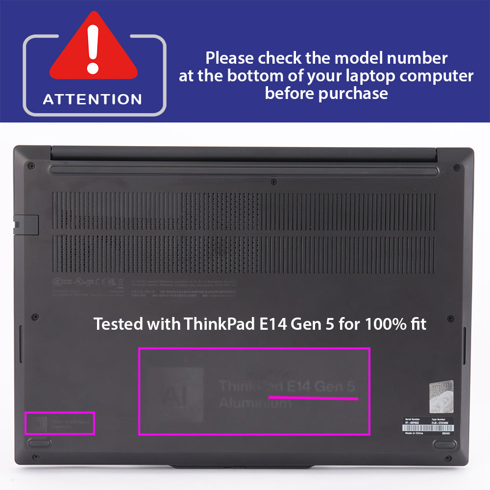 mCover Hard Case ONLY Compatible for 2023-2025 14" Lenovo ThinkPad E14 Gen 5 / Gen 6 Windows Notebook PC (with 180° Hinge, NOT Fitting Any Other Lenovo Models)